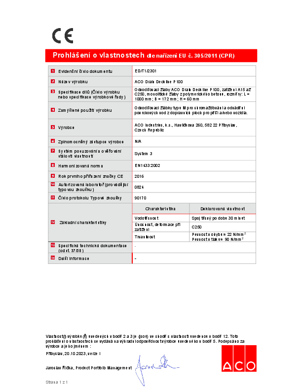 Microsoft Word - DoP_ED_T1_2301_cz ACO Deckline P100 DoP_ED_T1_2301_cz_ACO_Drain_Deckline_P100.pdf
