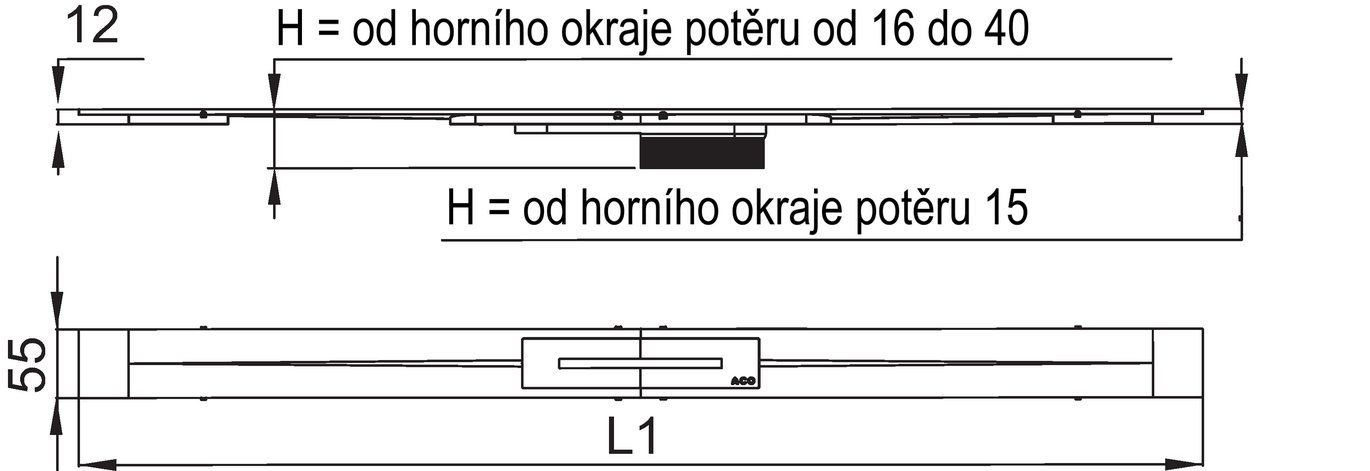 ACO ShowerDrain Splus Zlab-Plate Vykres