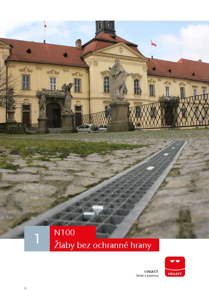 ACO DRAIN® N100 - odvodňovací žlab z polymerbetonu [A15 - C250 kN]