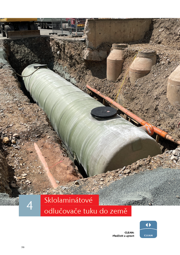 Sklolaminátové odlučovače tuku do země
